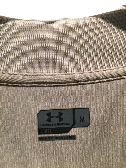 NWT UNDER ARMOUR Dry & Light Men Beige Short Sleeve Athletic Casual Shirt Medium gallery