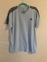 ADIDAS Mens Climalite T-Shirt Top Extra Large XL Light Blue