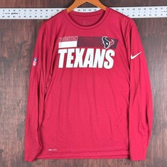 Nike Houston Texans NFL Onfield Dri-FIT Long Sleeve Shirt Mens Large Red
