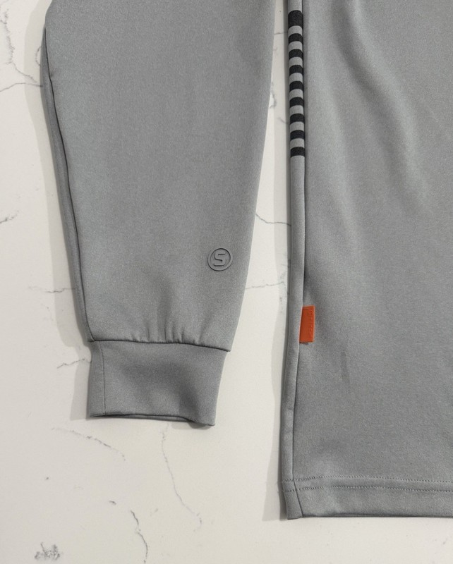 Stitch Golf Quarter Zip Pullover Men’s XL Gray Black Stripe Performance gallery