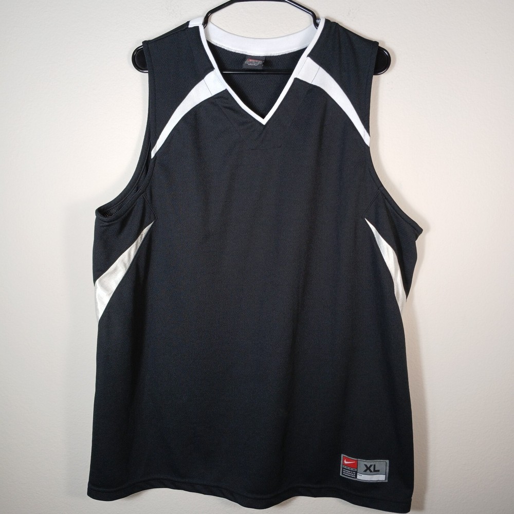 Nike Team Athletic Sleeveless Black T-shirt Jersey Mens XL Center Swoosh AC83