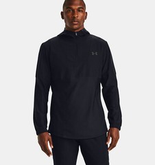 Under Armour NEW MENS LARGE UA Training Hybrid ½ Zip Hoodie Long Sleeve BLACK
