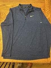 Nike 1/4 Zip Pullover Dri-Fit Long Sleeve Performance Shirt L