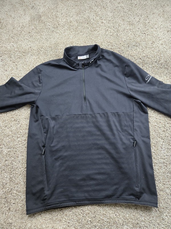 KJUS David Midlayer 1/2 Zip Pullover 2XL Mens Black Long Sleeve Stretch gallery
