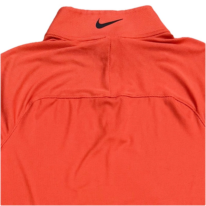 Nike Golf 1/4 Zip Pullover Men’s M Medium Orange Striped Dri-Fit Performance gallery