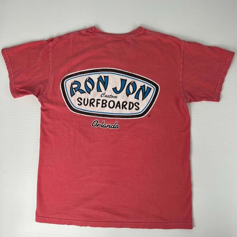 Ron John Shirt Men Medium Orlando Spell Logo Surf Beach Work Party Gym Core Fa gallery