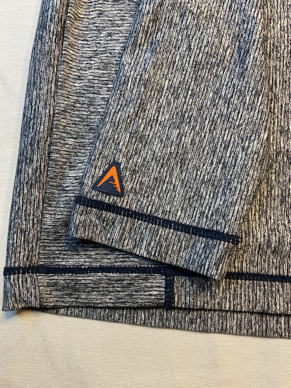 Antigua Men's Heather Gray Orange Accents Lightweight Pullover, Size Large gallery
