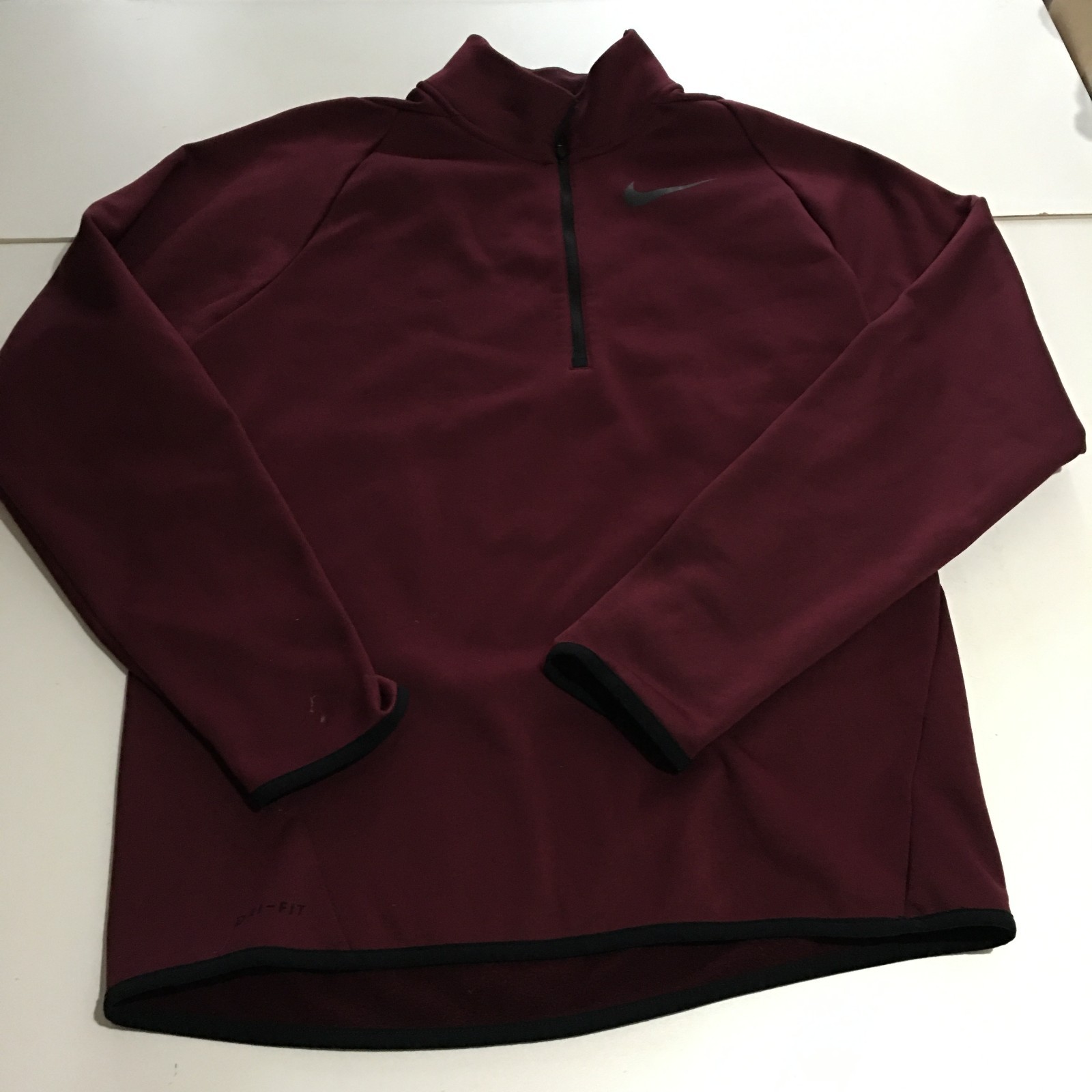 Nike Dri-Fit Quarter-Zip Pullover Mens Small Red Maroon gallery