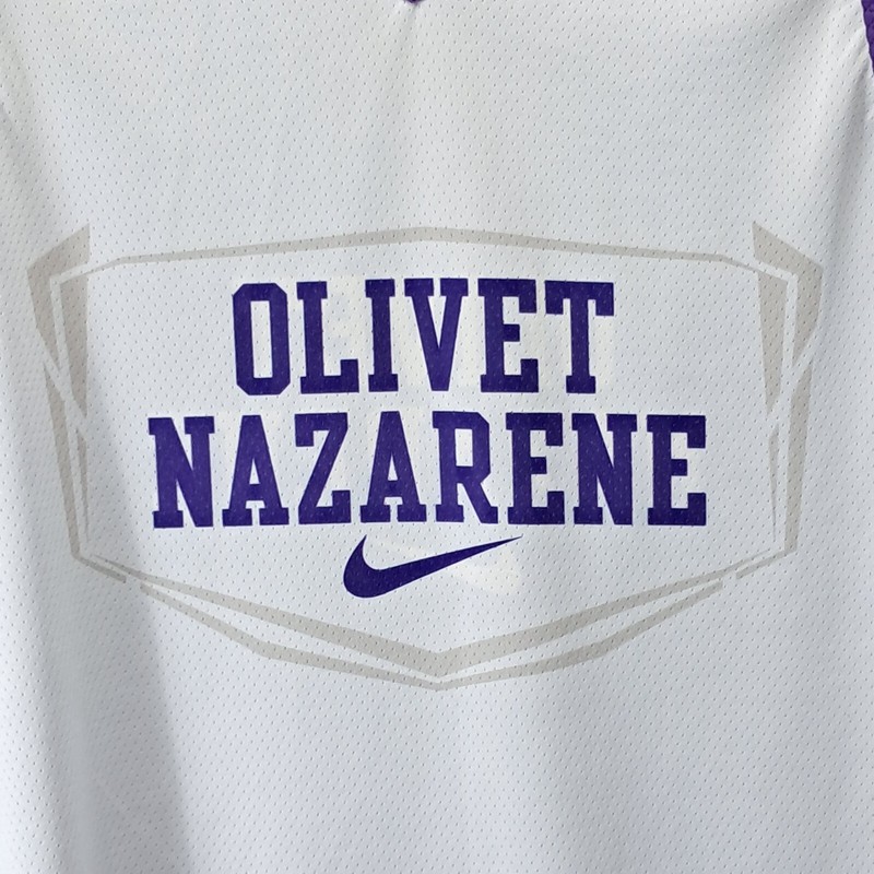 Nike Jersey Unisex Olivet Nazarene 30 Reversible Purple White 2XT gallery