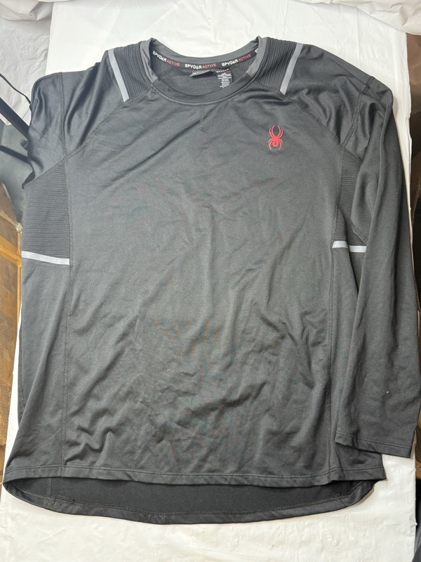 Spyder Active ProWeb Compression Athletic Shirt Black Red Men’s Large gallery