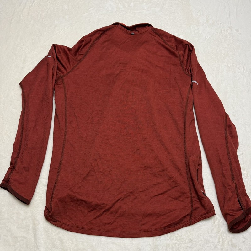Nike Running DriFit 1/4 Zip Pullover L Red Long-sleeve with Thumb holes Men’s gallery