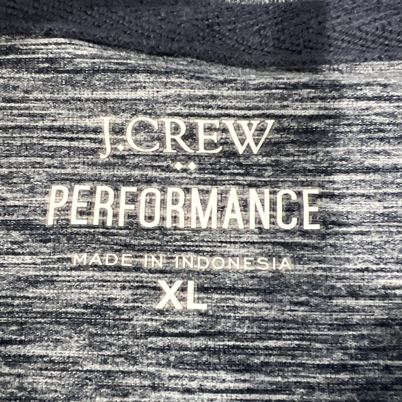 J Crew Performance 1/4 Zip Pullover Mens XL Blue Gray Collared Long Sleeve gallery