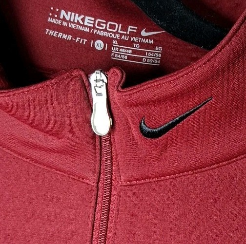 Nike Golf 1/4 Zip Pullover Men’s X-Large Long Sleeve Maroon And Black gallery