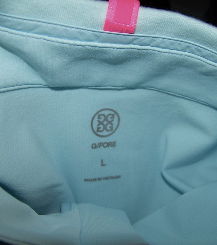 NEW $160 G/FORE Polyester Zip Pullover Sweater Shirt DEEPDALE GOLF CLUB Blue L gallery