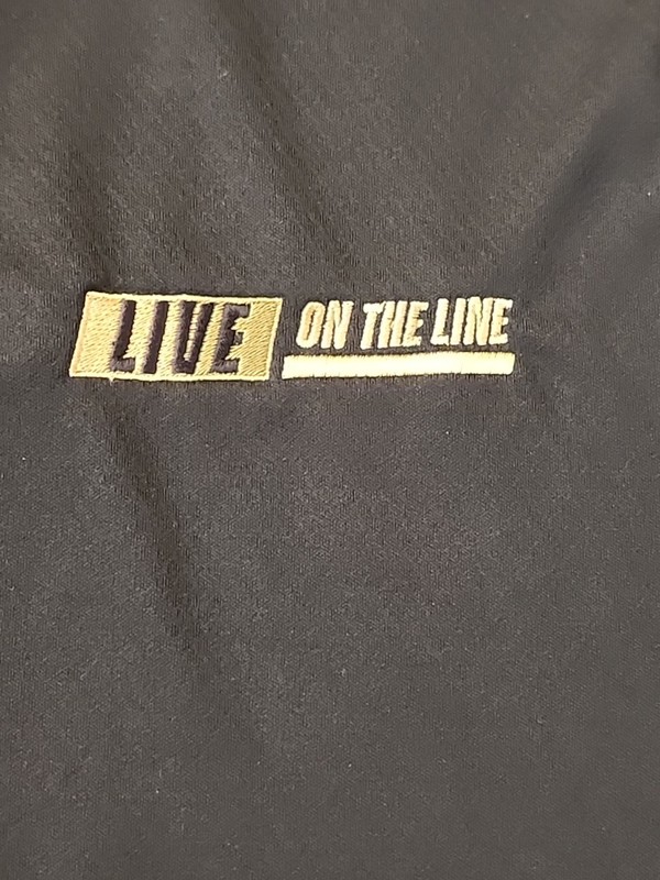 Nike Men's Black Long Sleeve Training Pullover Zip "Live On The Line" Size M gallery