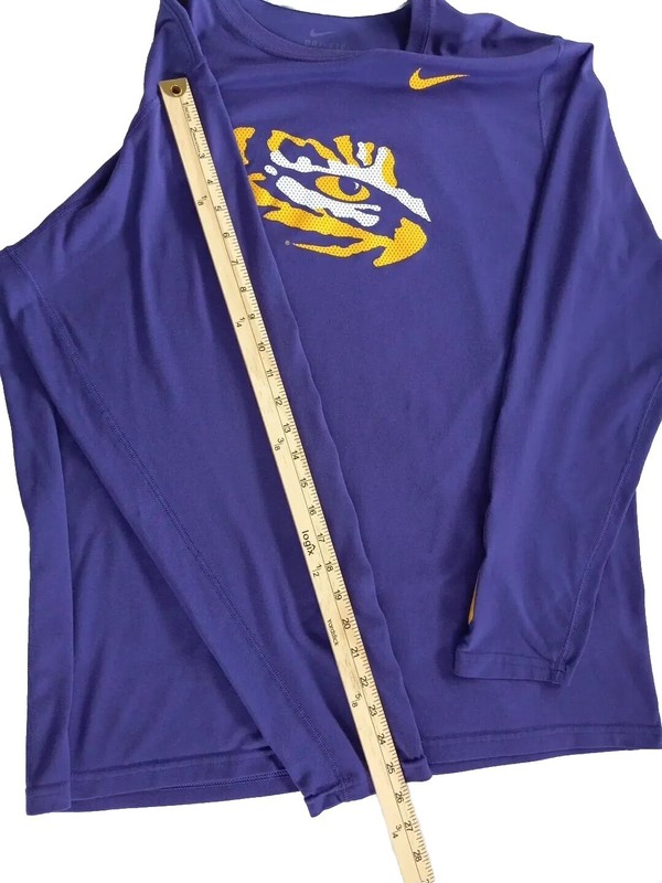 Nike Dri-FIT Men's XL Long-Sleeved Active Sweat T-Shirt Ravens Art Logo Purple gallery