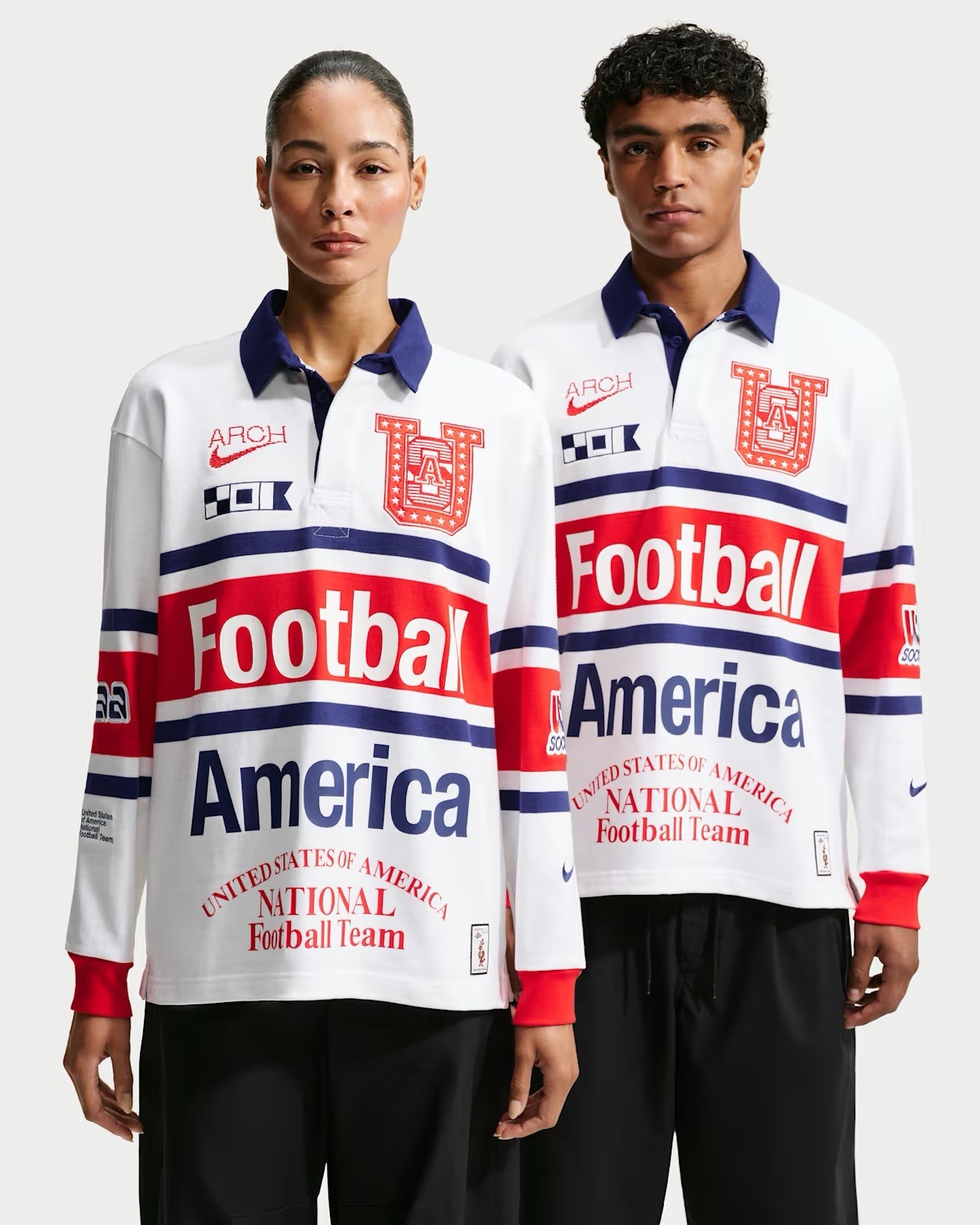 USA x V.A.A. Men's Long-Sleeve Rugby Top | IM3227-100 | Size Large gallery