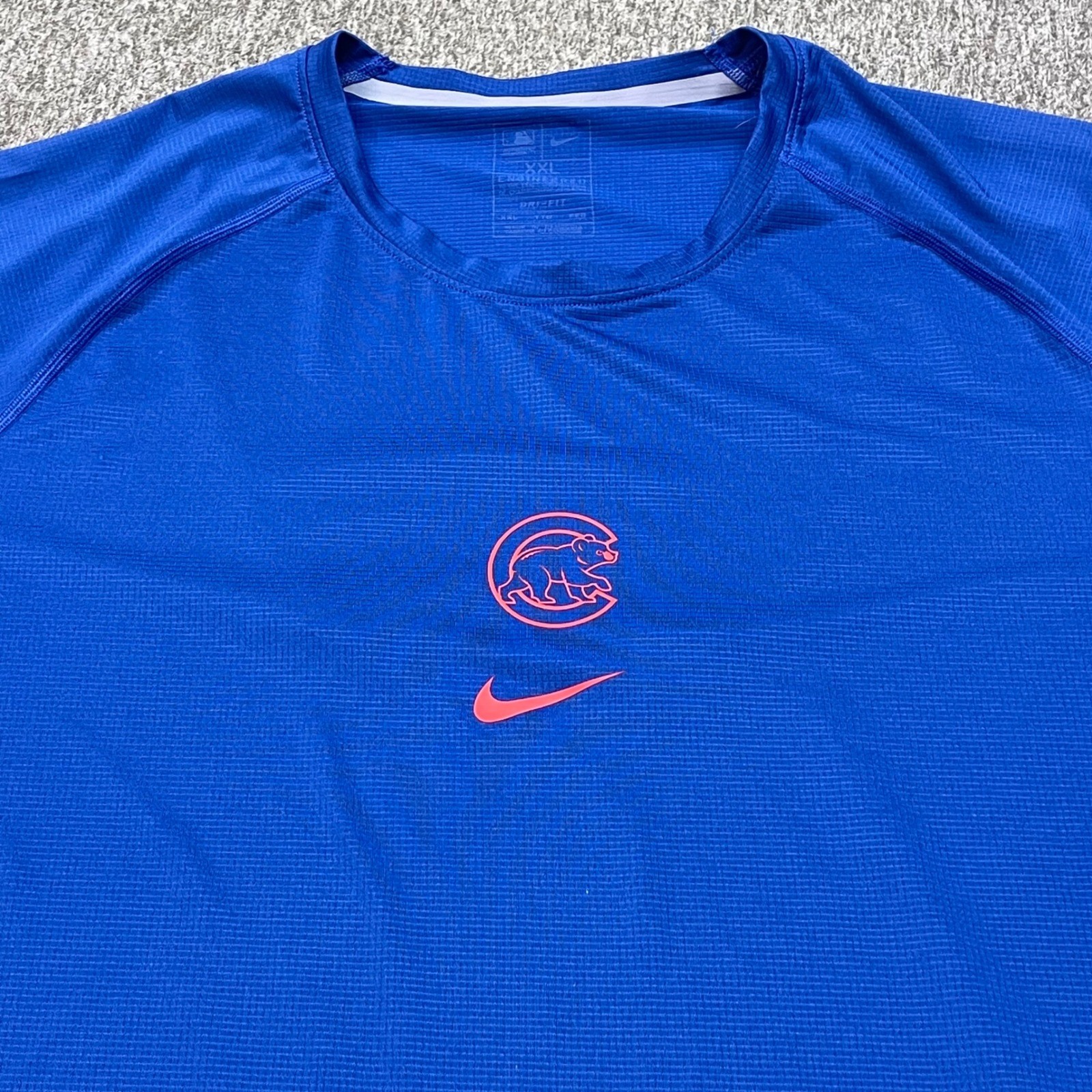Nike Chicago Cubs MLB Authentic Collection Dri-FIT Shirt Mens XXL Blue 627896 gallery