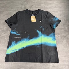 On Cloud Running Pace Mesh T Shirt Men Large Black Horizon CleanCloud Training