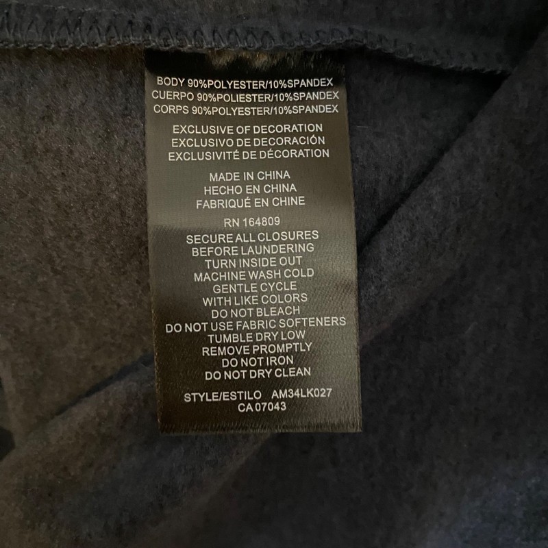 Motion Men's L LS 1/4 Zip Fleece Performance Pullover Navy MSRP $78 gallery