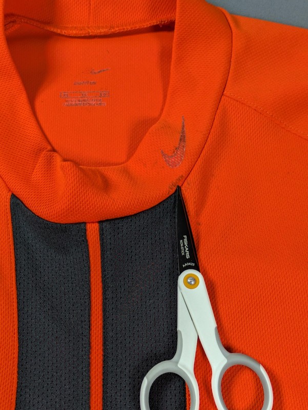 Vintage Nike DriFIT Shirt Mens XL Orange Performance Mesh Challenge Court Tennis gallery