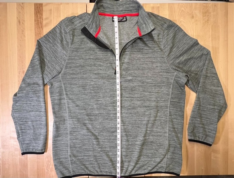 Avalanche Sweater Mens Extra Large Gray Quarter Zip Top Stand Up Pullover gallery