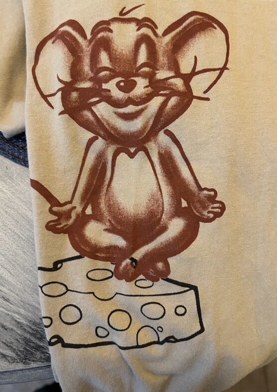 Tom & Jerry - Pullover Long Sleeve Shirt Men's 3XL Beige Graphic Print gallery