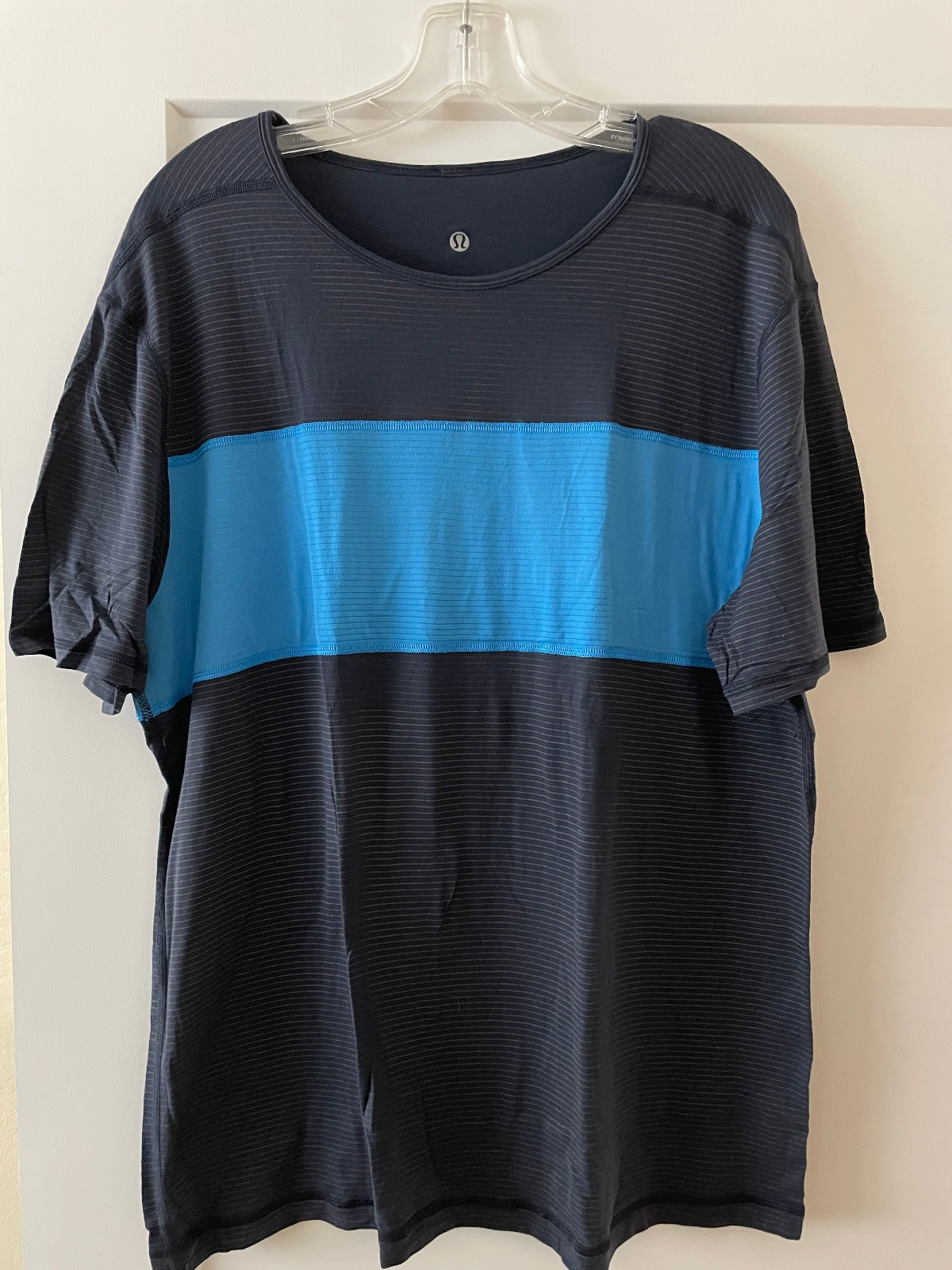 Lululemon Practice Men's Short Sleeve - Navy Blue Inkwell/Cornflower XL gallery