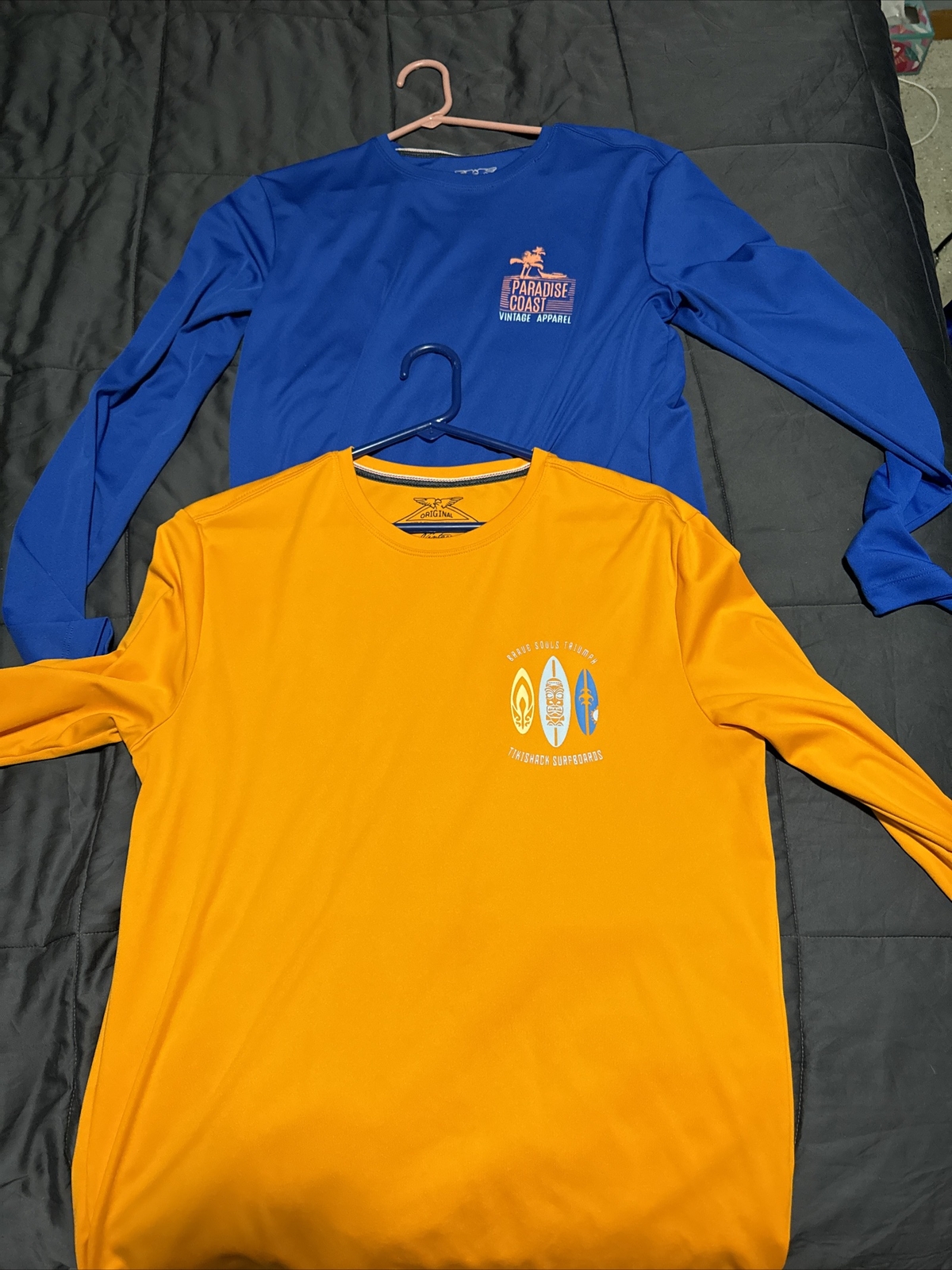 ORIGINAL "WEATHERPROOF" VINTAGE Long Sleeve Top. Orange And Blue Size Medium gallery