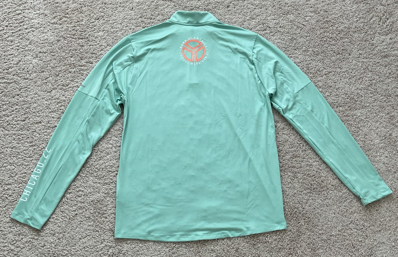 Nike Chicago Marathon 2022 1/4 Zip Pullover Top Green DX4492-308 Men’s Size S gallery