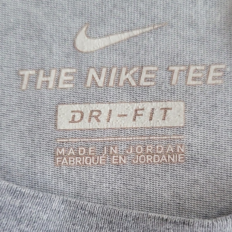 Nike Tee Dri-FIT Men's T-Shirt Gray Crew Neck Short Sleeve Solid XL gallery