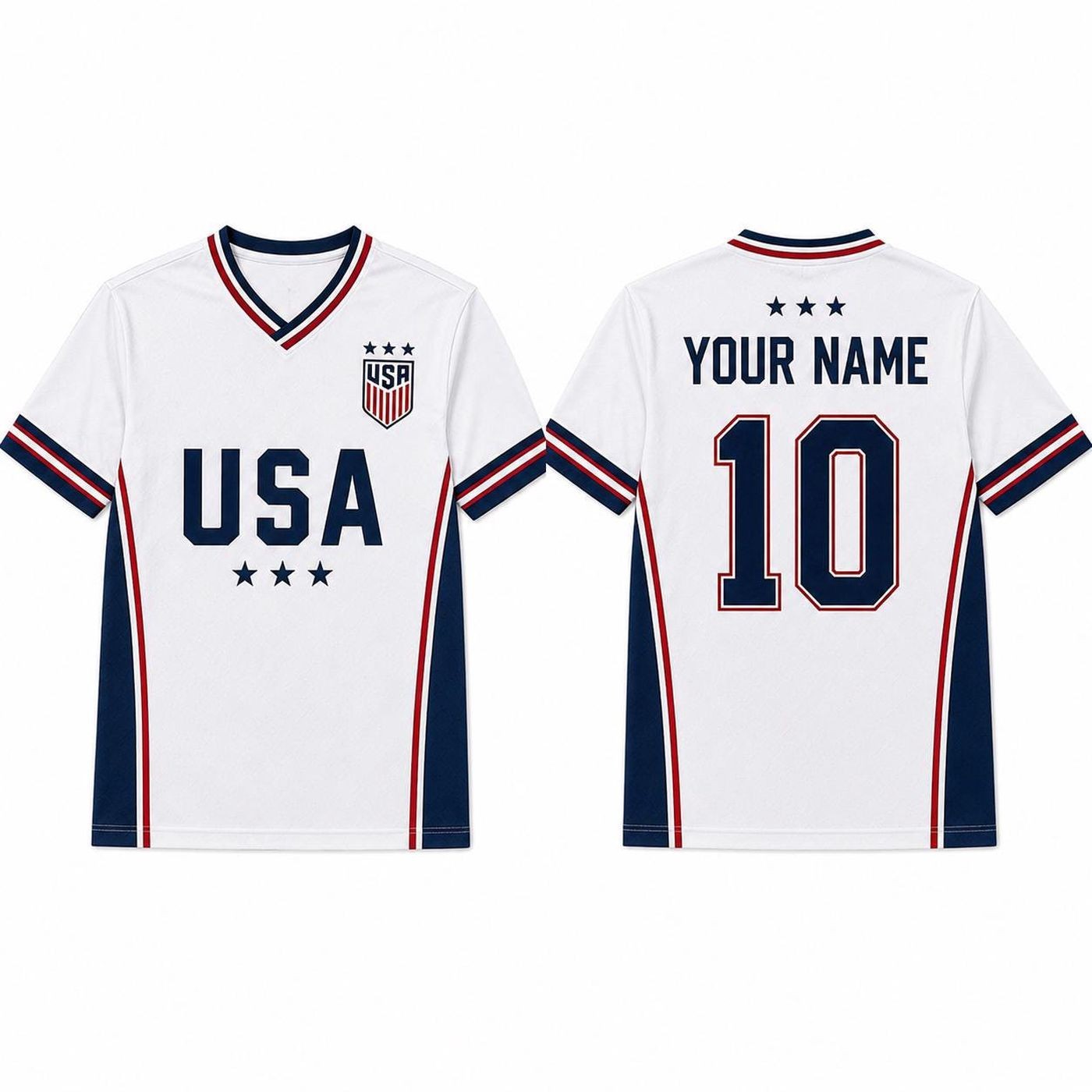 Personalized USA Soccer Jersey, Team USA Football Shirt, Custom Soccer Jersey gallery