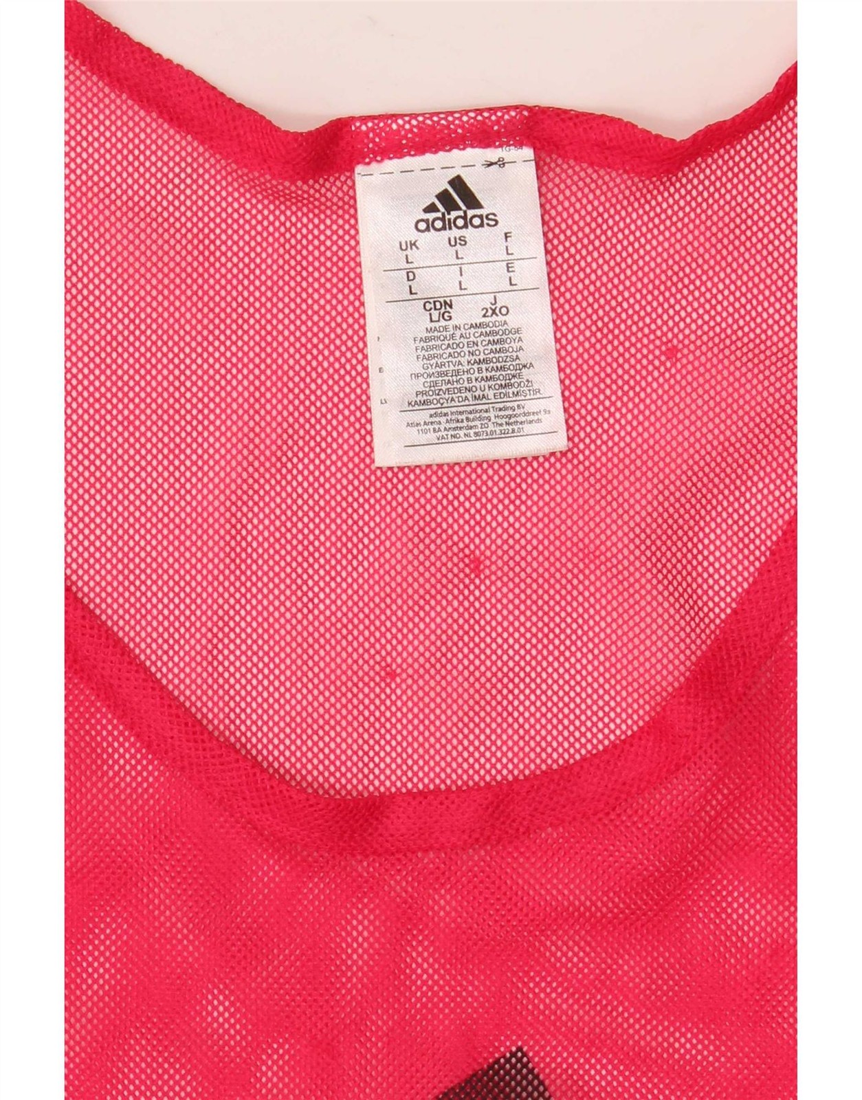 Adidas Mens See Through Graphic Vest Top Large Pink Polyester AG10 gallery