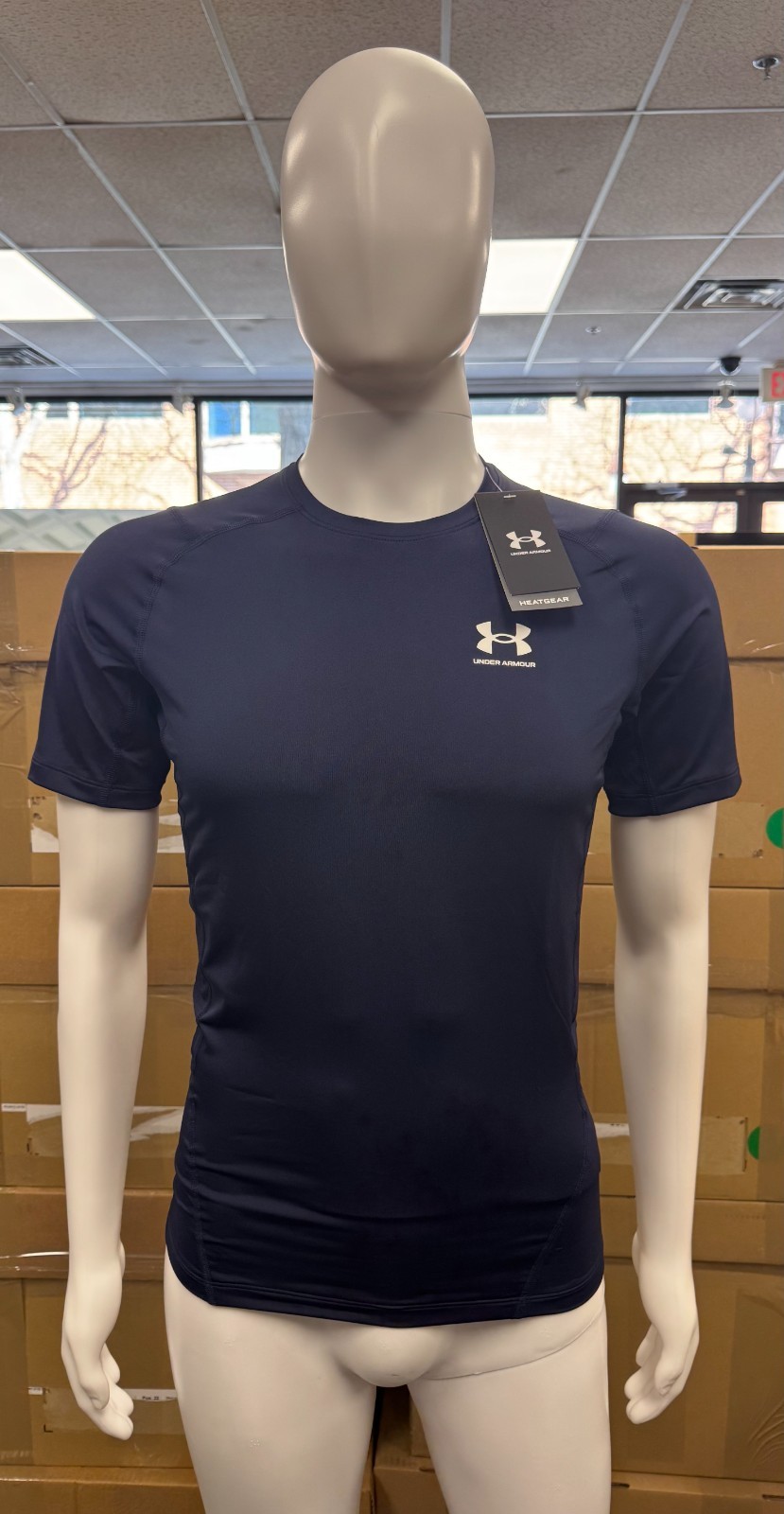 Under Armour Mens HeatGear Compression Short Sleeve T-Shirt (Navy / Size S) gallery