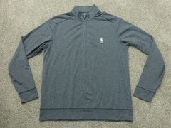 Cutter & Buck DryTec Men’s Size L Pullover 1/4 Zip Jacket Gray Striped NBA logo