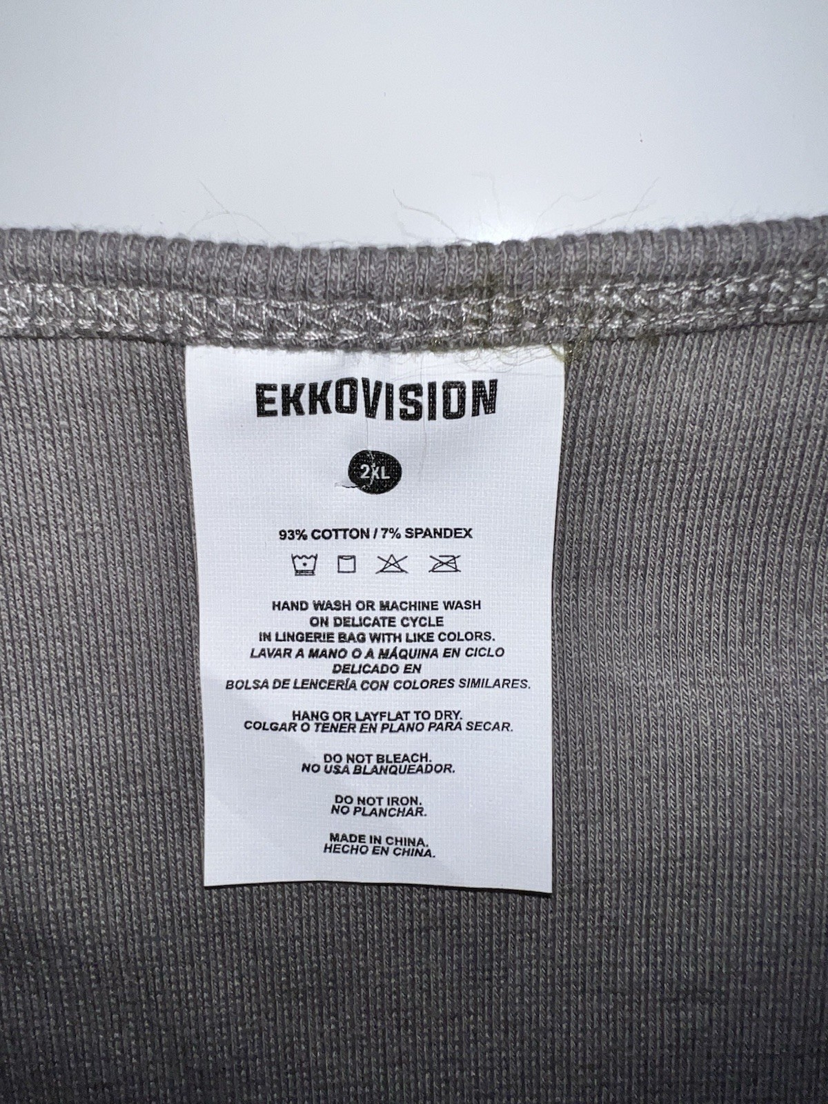 Ekkovision Men's Sleeveless Ribbed Knit Core Beater Tank Top Gray Size 2XL gallery