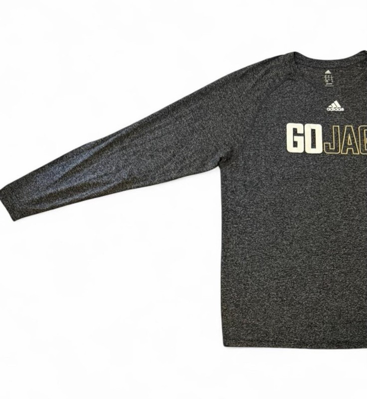 Adidas Climalite GO JAGS Long Sleeve Shirt XL Gray Performance Athletic Tee gallery