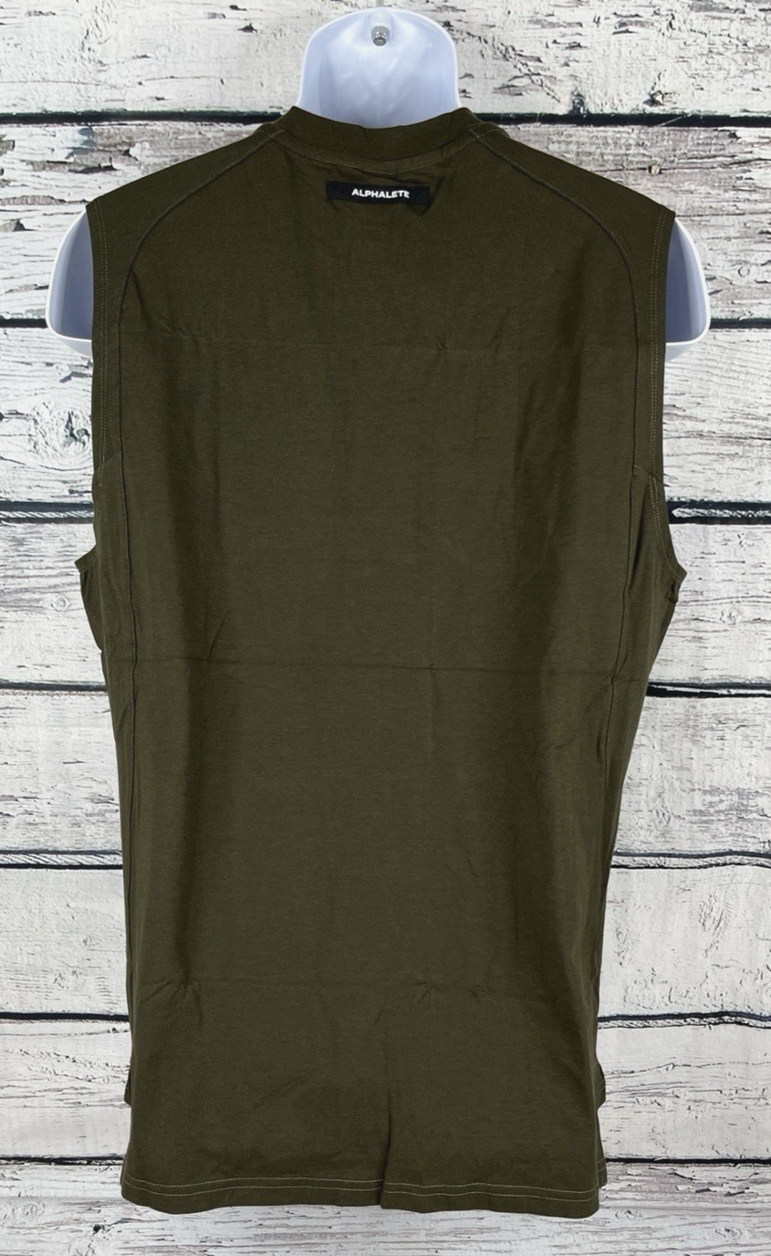Alphalete Men's Premium Stepped Hem Tank Espresso Size XL - NEW gallery