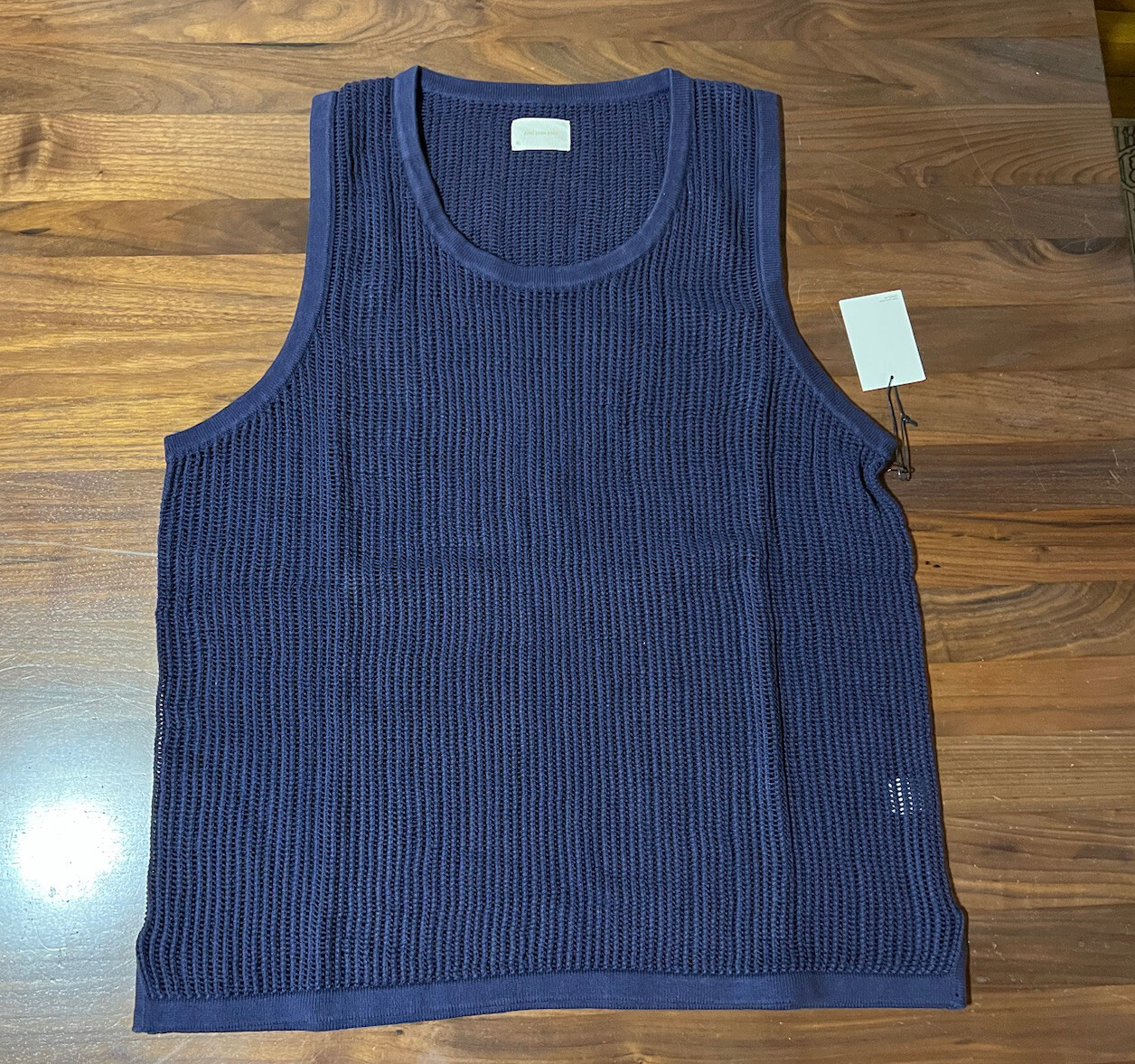 Aime Leon Dore ALD Mesh Knit Tank Top In Midnight Blue Men’s Size XL SS23 gallery
