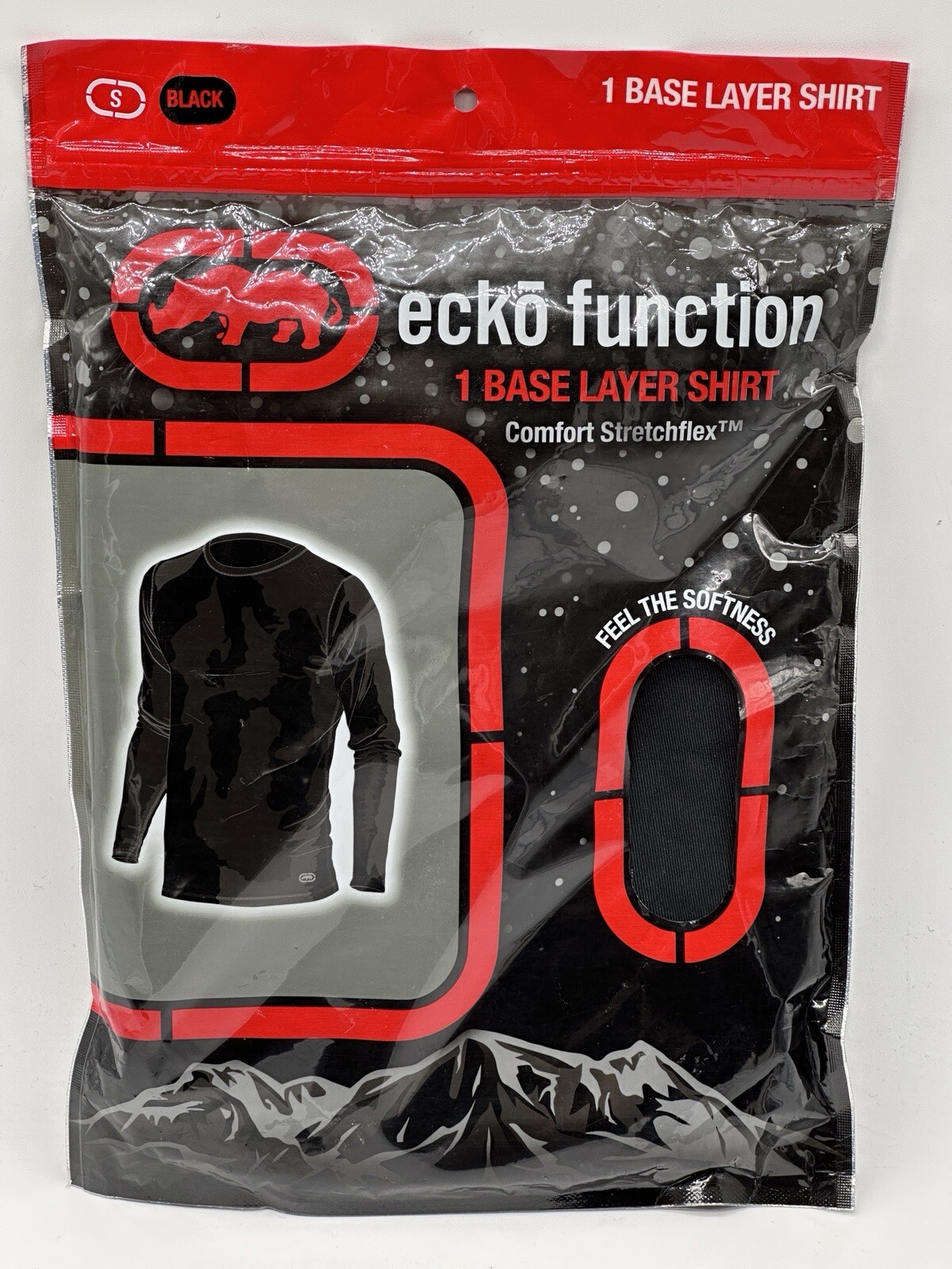 ONE PIECE MENS ECKO FUNCTION BASE LAYER SHIRT SMALL BLACK COMFORT STRETCHFLEX gallery