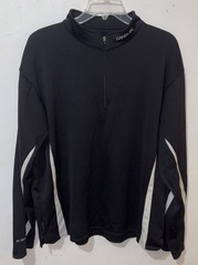 Karbon 1/4 Zip Base Layer Mens XL Black White Trim K-Wick