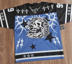 Rebel Vengeance Football Jersey Men’s Sz 2XL Screaming Skull Stars Crosses #99