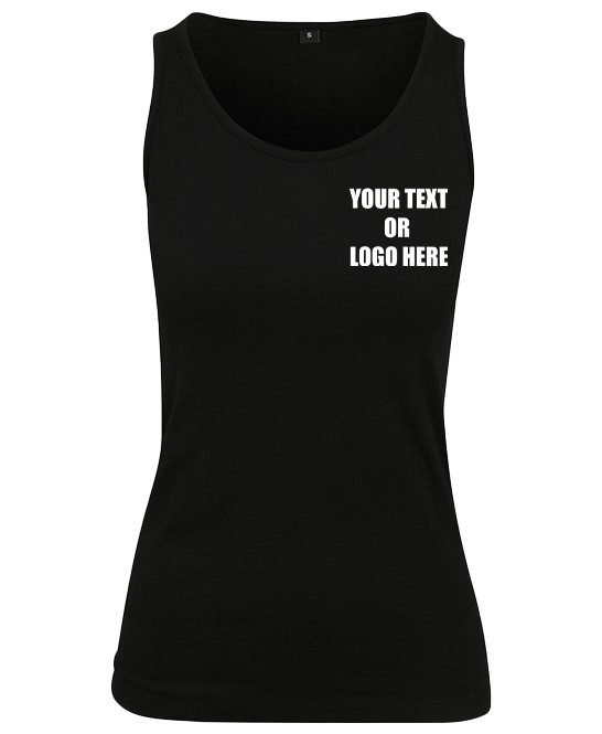 Personalised Build Your Brand Printed Women's Merch Top Custom Text Logo Tank gallery