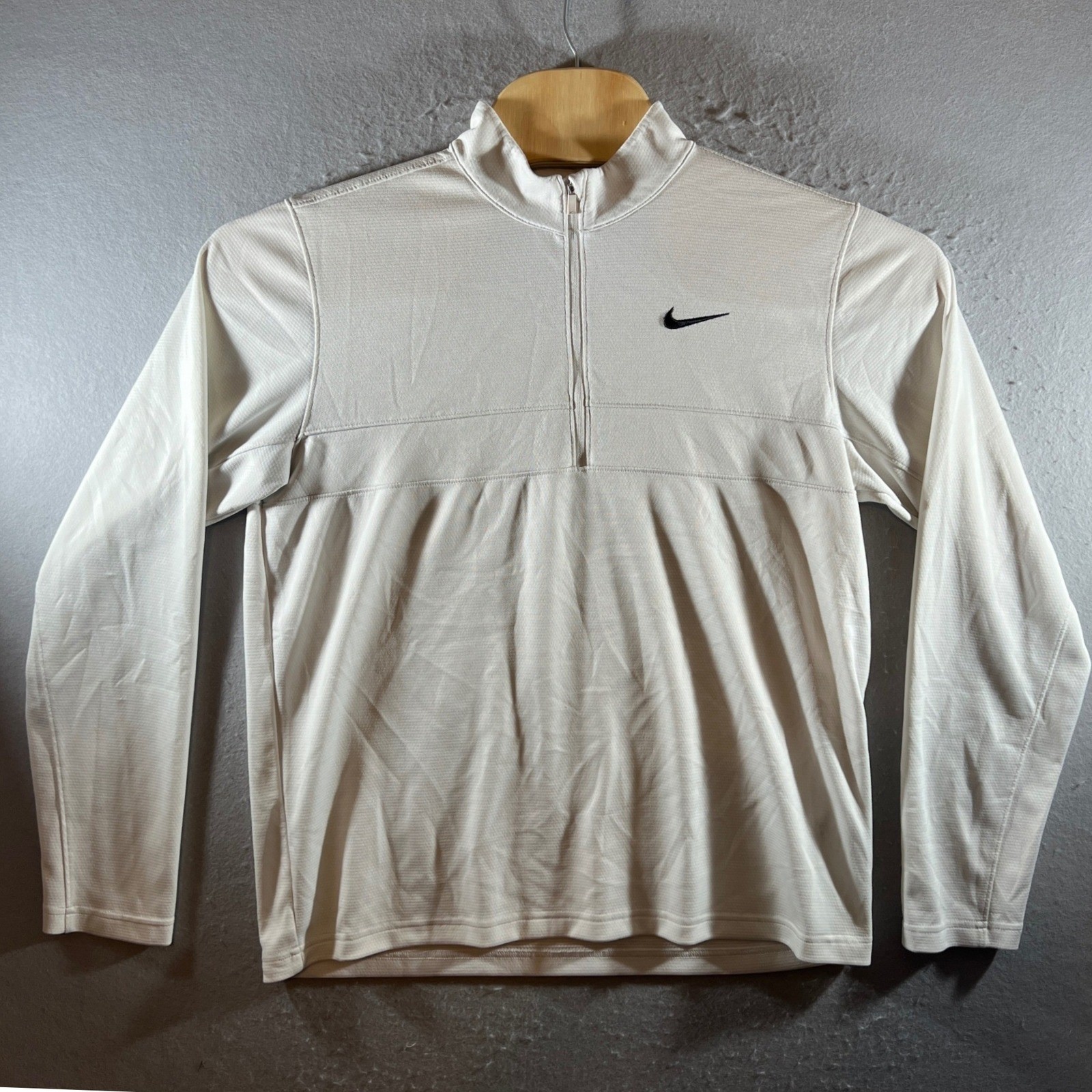 1331 | Nike Dri-FIT Performance Quarter Zip Golf Pullover White Mens Size M gallery