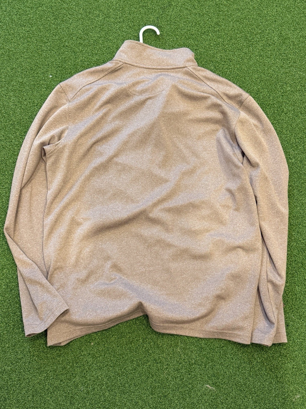 MAELREG Performance Pullover Men's Brown Quarter Zip Mock Neck Long Sleeve L gallery