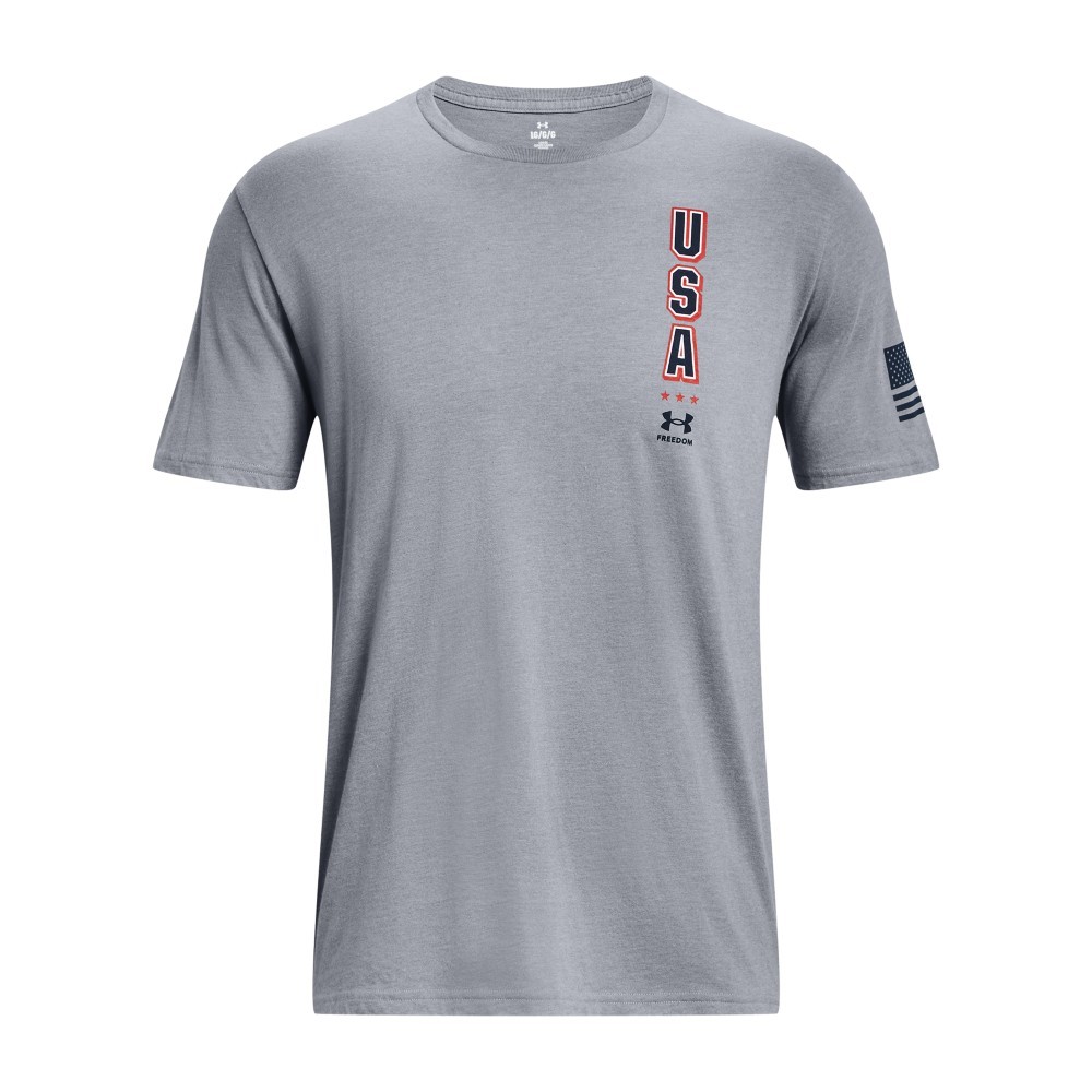 Under Armour 1379220 Men's Freedom Eagle T-Shirt, Steel Medium Heather, Large gallery