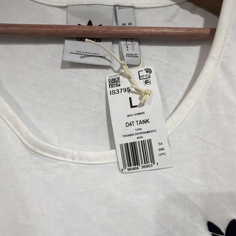 Adidas Men’s Designed for Training Workout Tank Top White Large New With Tags gallery