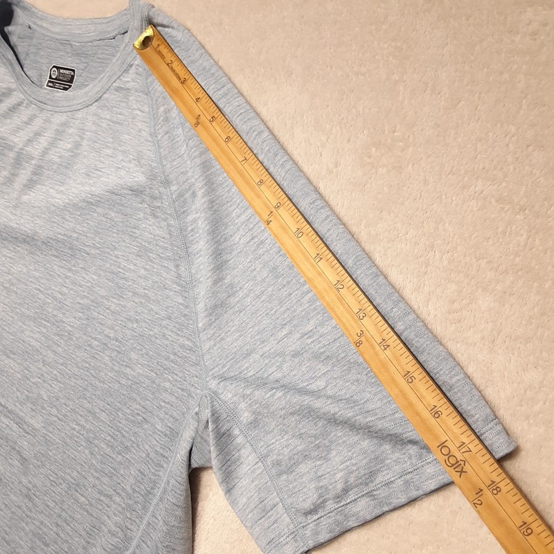 Mondetta Outdoor Project Mens Athletic T-Shirt Sz.2XL/Ashley Blue/Vented/Crew gallery