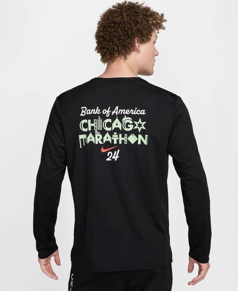 NWT XL BOA Nike Men Chicago Marathon 2024 Long Sleve Running Top FV6333-010