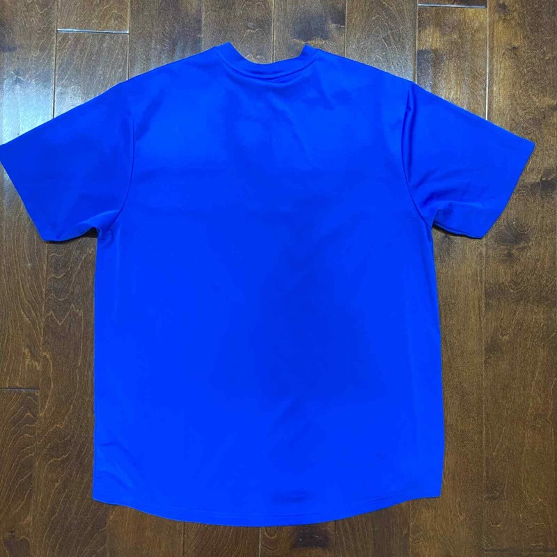 Nike Mini Swoosh Y2K Polyester Royal Blue Soccer T-Shirt Men's Size XL gallery